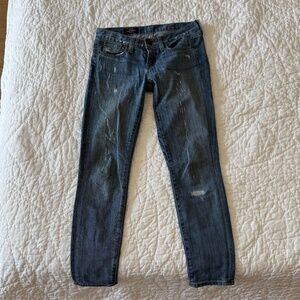 J. Crew Distressed Straight Ankle Jeans Size 26